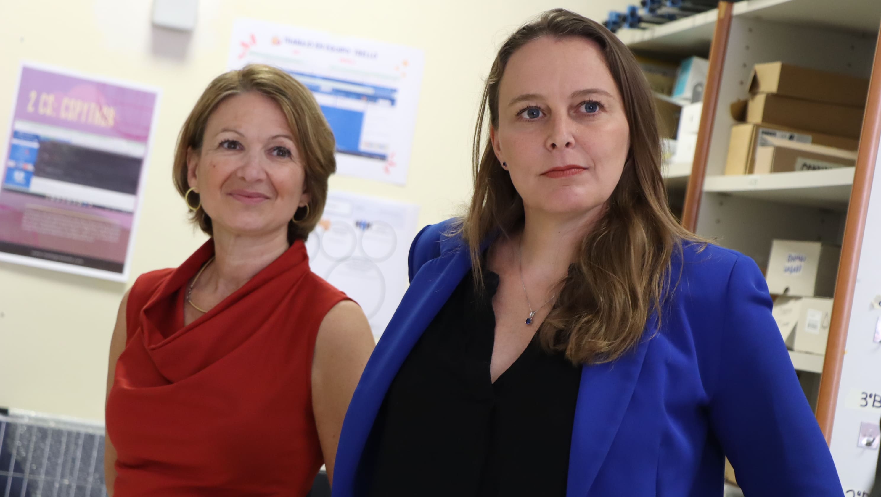 María López, CEO de Bitbrain, junto a Pilar Fernández, directora del Colegio de Juan de Lanuza en el De La Crème sobre Educación y tecnología