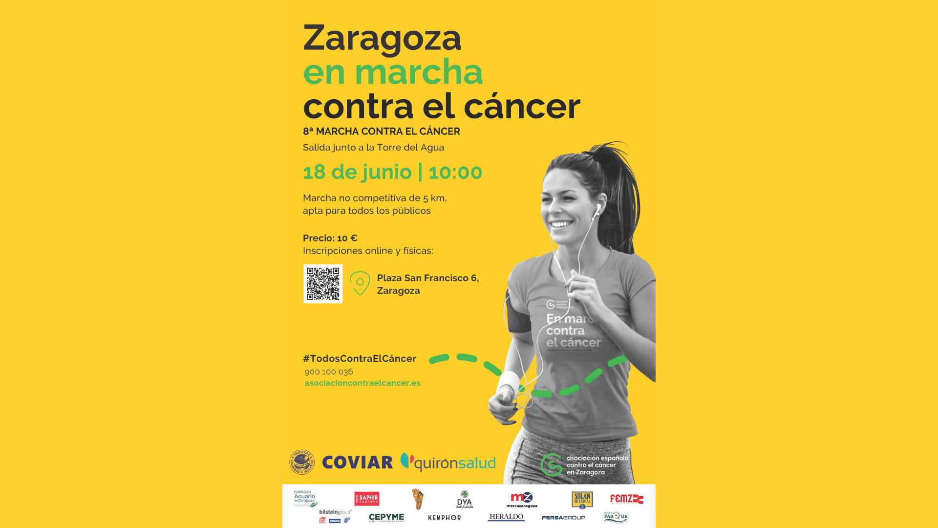 AECC Zaragoza organiza la 8ª Marcha Contra el Cáncer