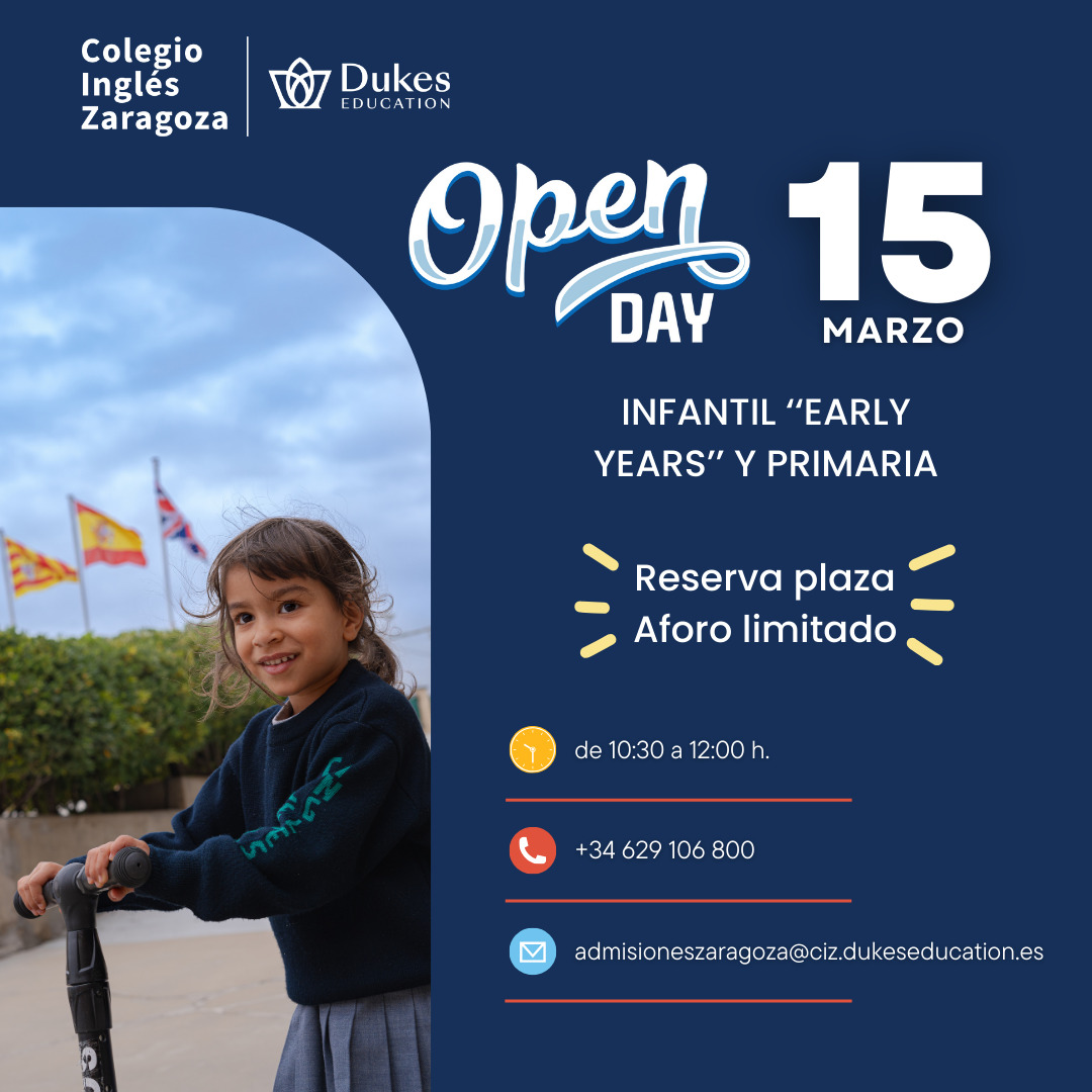 El Colegio Inglés Zaragoza celebra el próximo 15 de marzo su jornada de Open Day para conocer su metodología educativa y el ambiente del centro